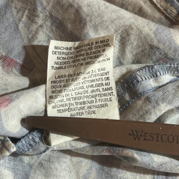 Vintage Columbia Shirt Mens XL Blue Fish Button Down Short Sleeves Outdoor 90s - Picture 7 of 9